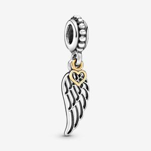 Pandora Angel Wing and Heart Dangle Charm